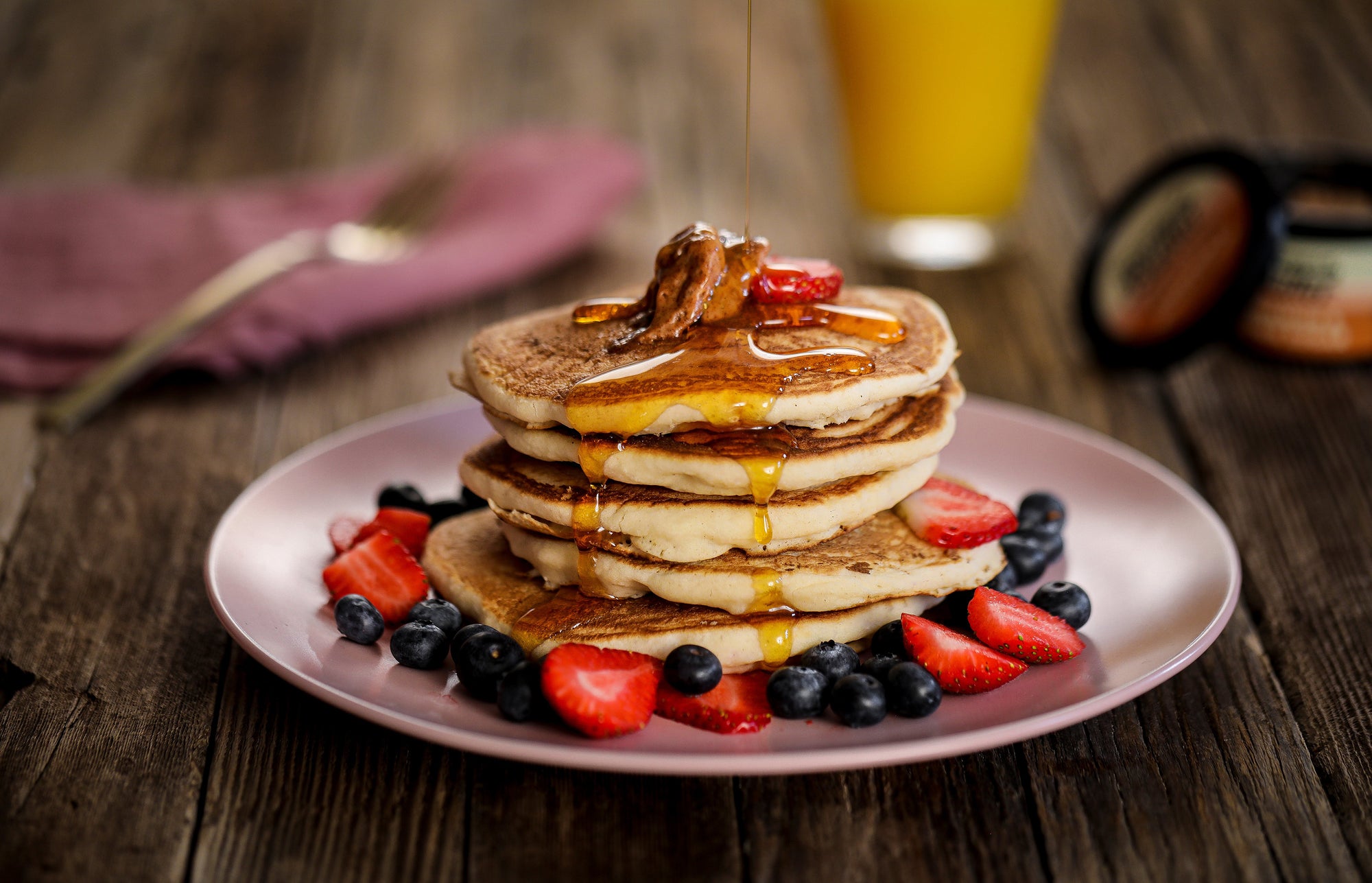 Pancakes made with Epicurean Butter Cinnamon & Brown Sugar Flavored Butter