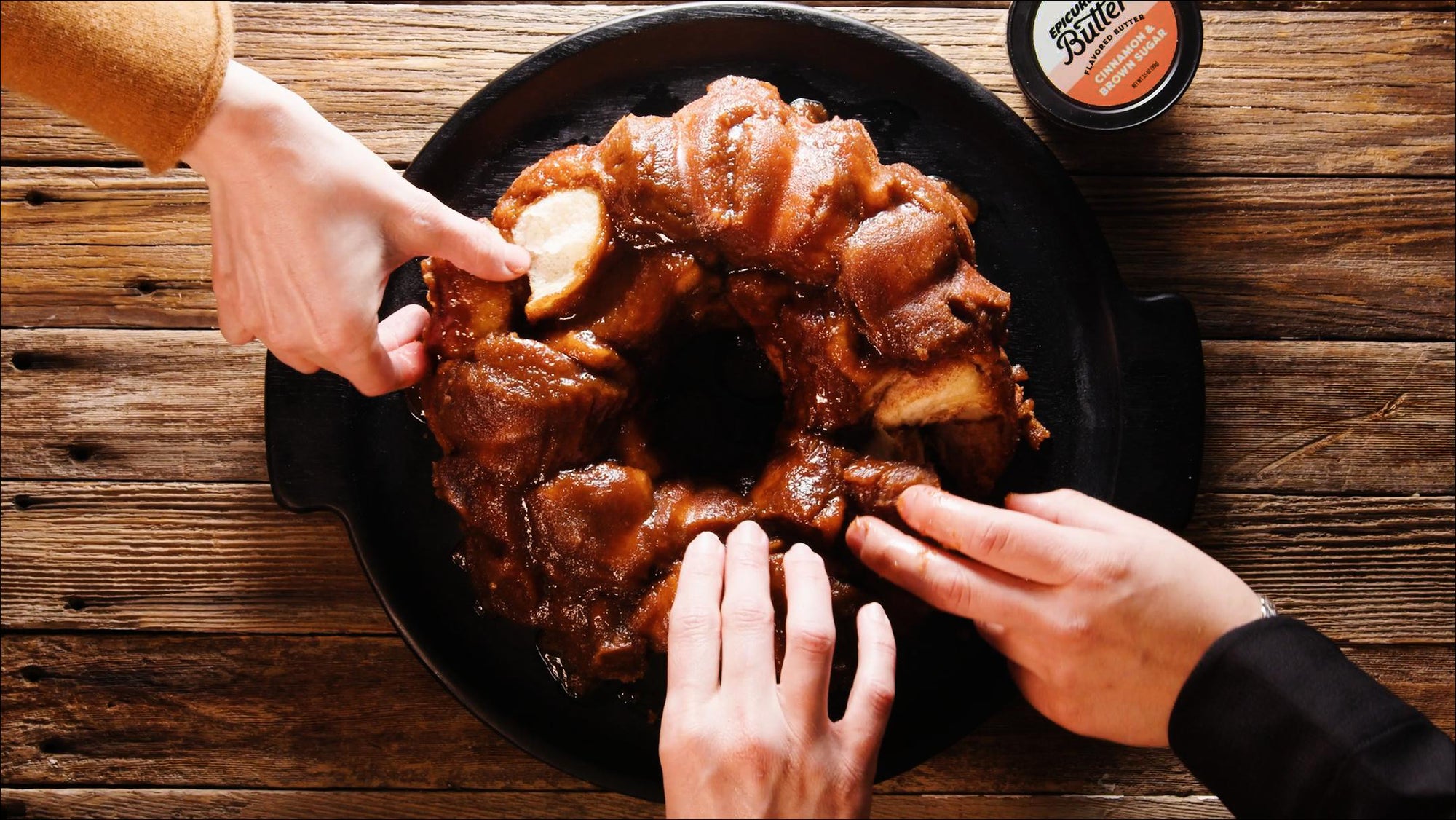 Cinnamon Pull-Apart Monkey Bread made with Epicurean Butter Cinnamon & Brown Sugar Flavored Butter
