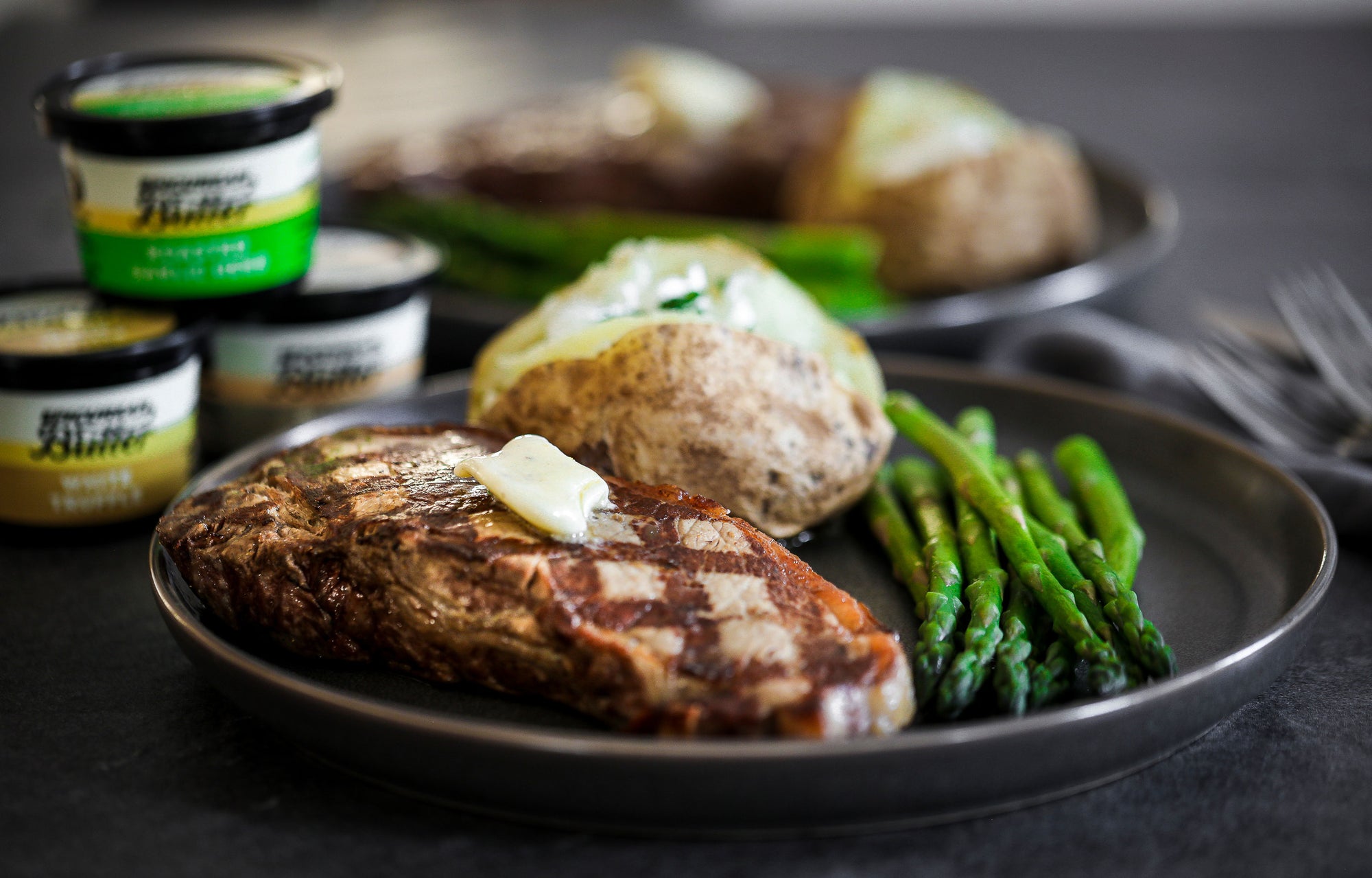 Grilled Steak topped with Epicurean Butter