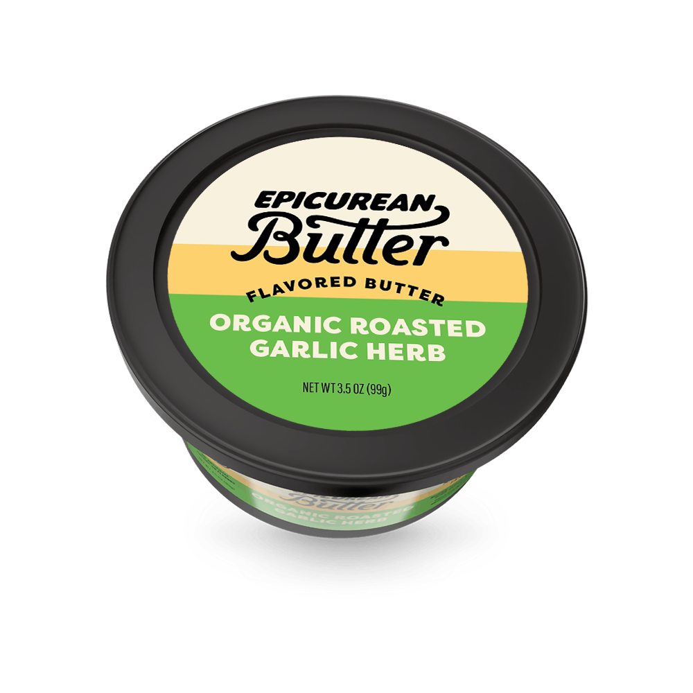 Organic Roasted Garlic Herb tub side