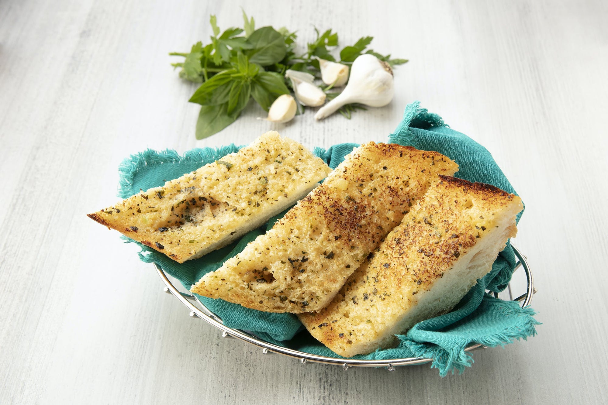 Garlic Bread made with Epicurean Butter Organic Roasted Garlic Herb Flavored Butter
