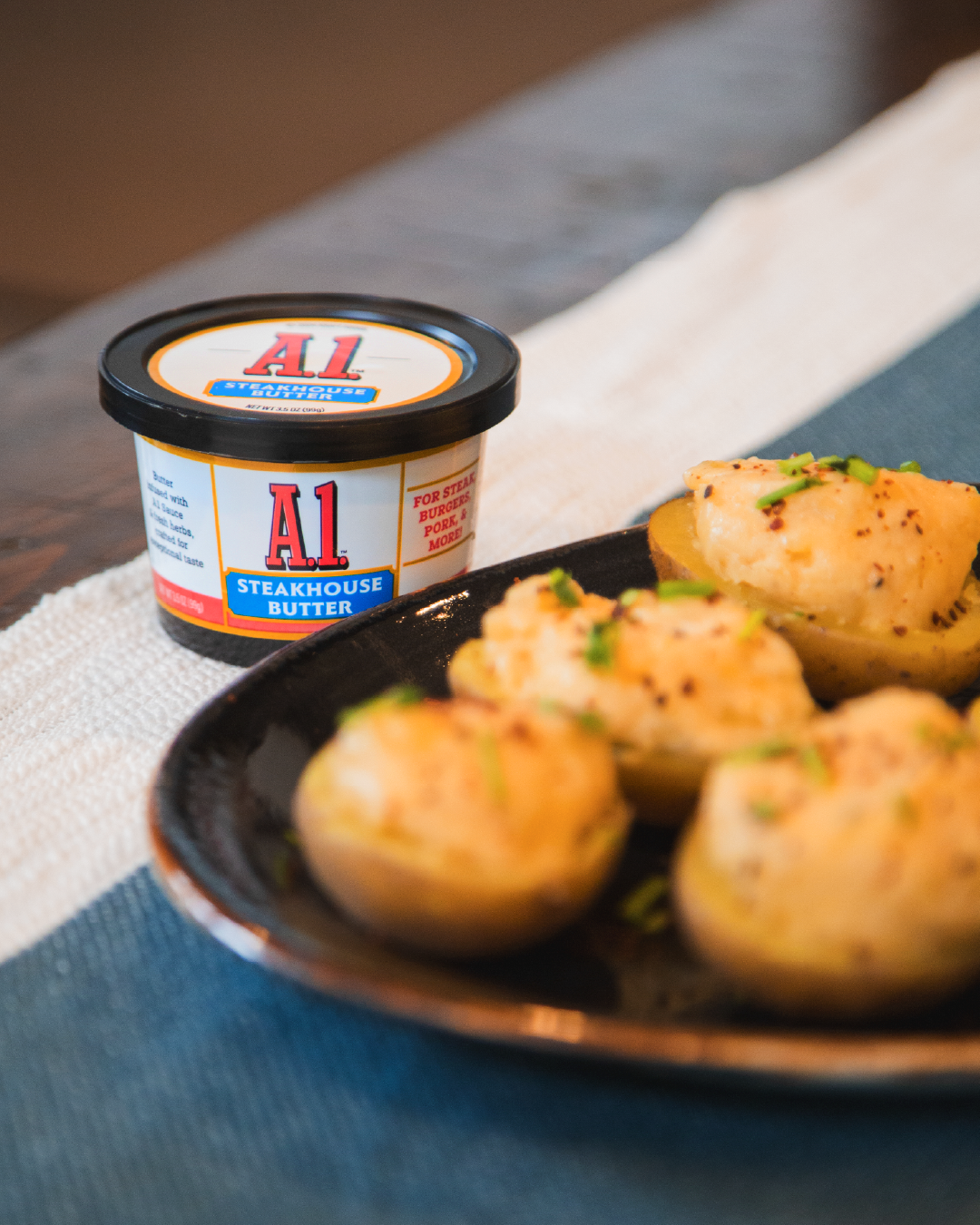A1 Steakhouse Butter Deviled Potatoes