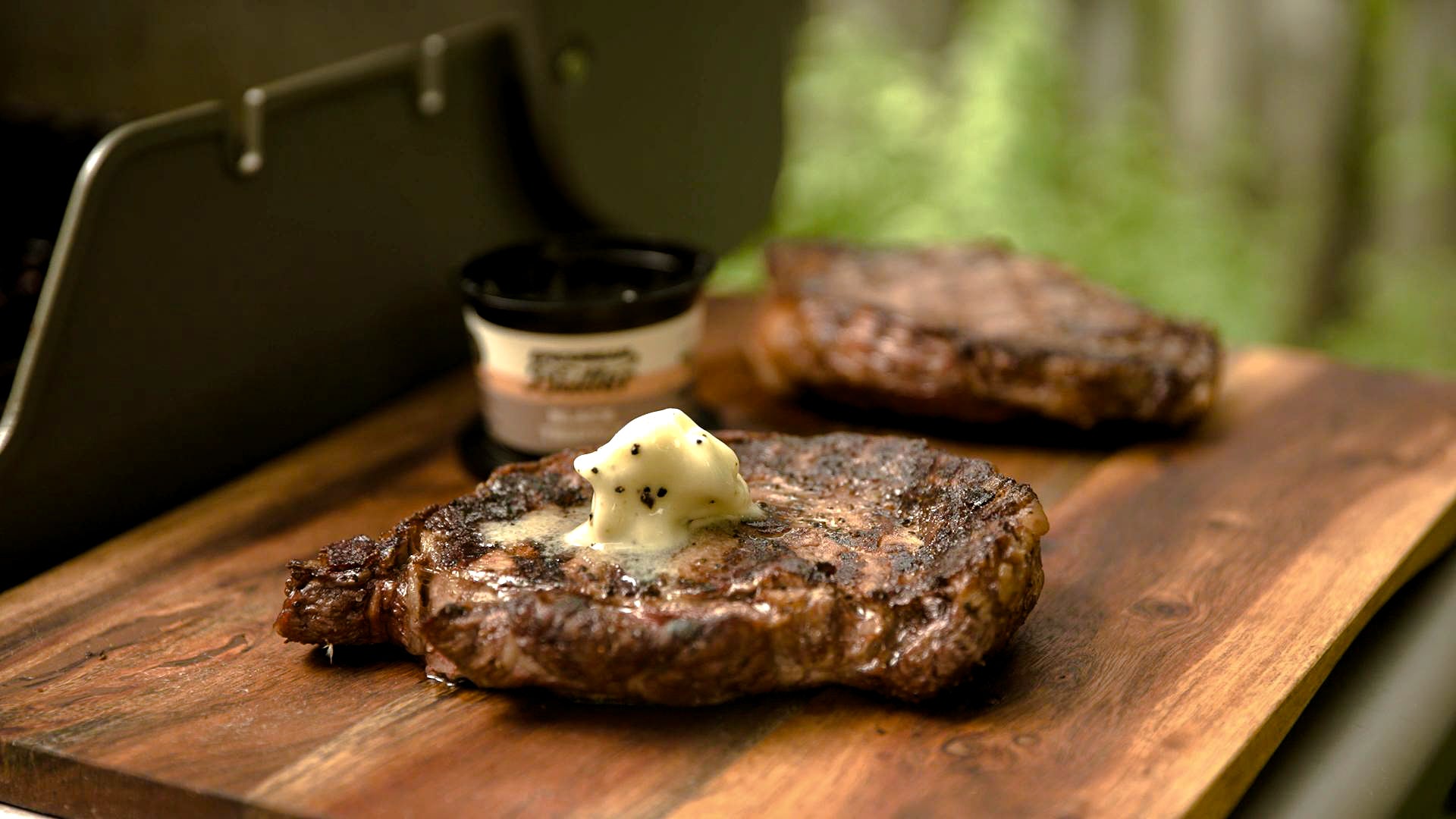 Steak topped with Epicurean Butter Black Truffle Flavored Butter