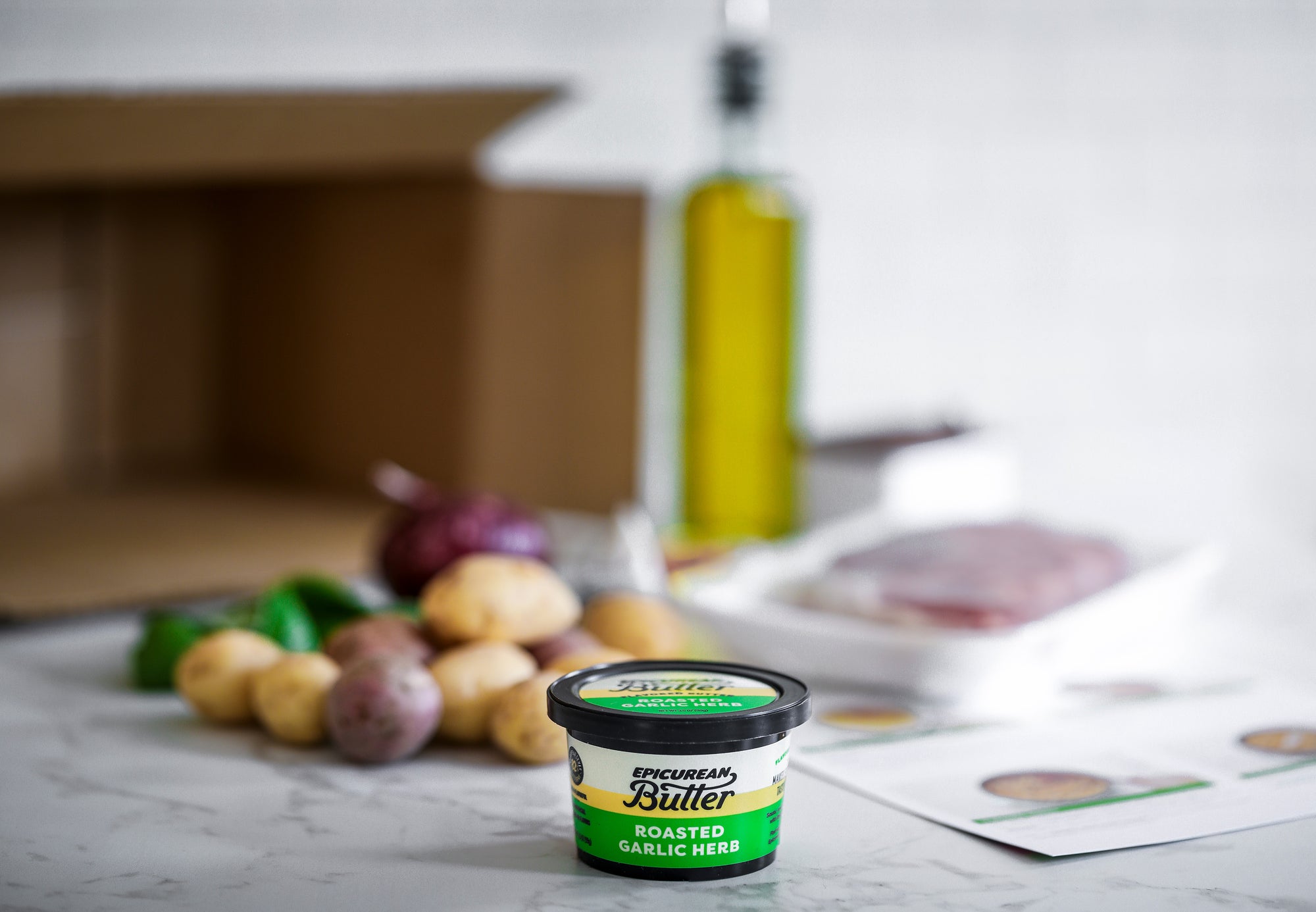 Epicurean Butter tub included in meal kit