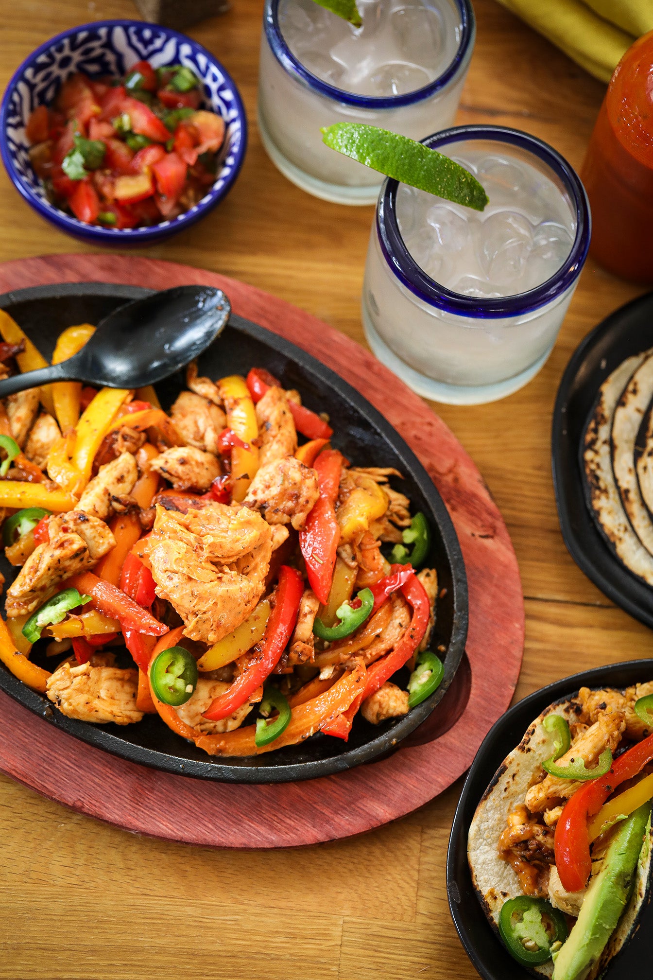 Fajita plate with Epicurean Butter Tomato Chipotle Flavored Butter