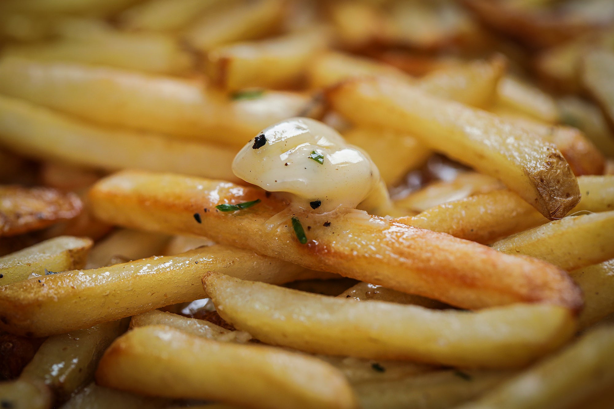 Fries with Epicurean Butter Black  Truffle Flavored Butter