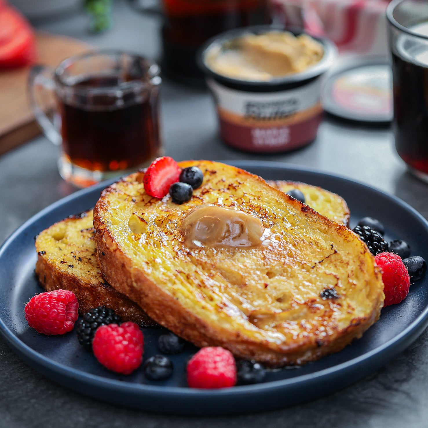 French Toast with Epicurean Butter Maple Syrup Flavored Butter