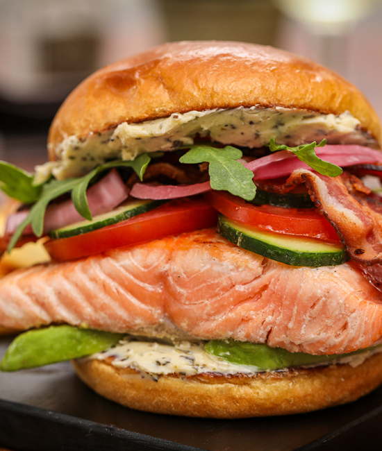 Lemon Herb Salmon Sandwich