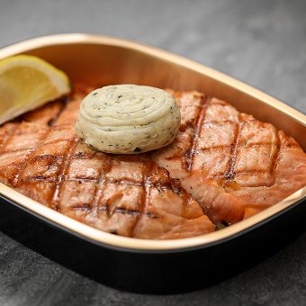 Roasted Garlic Herb Butter on Fish